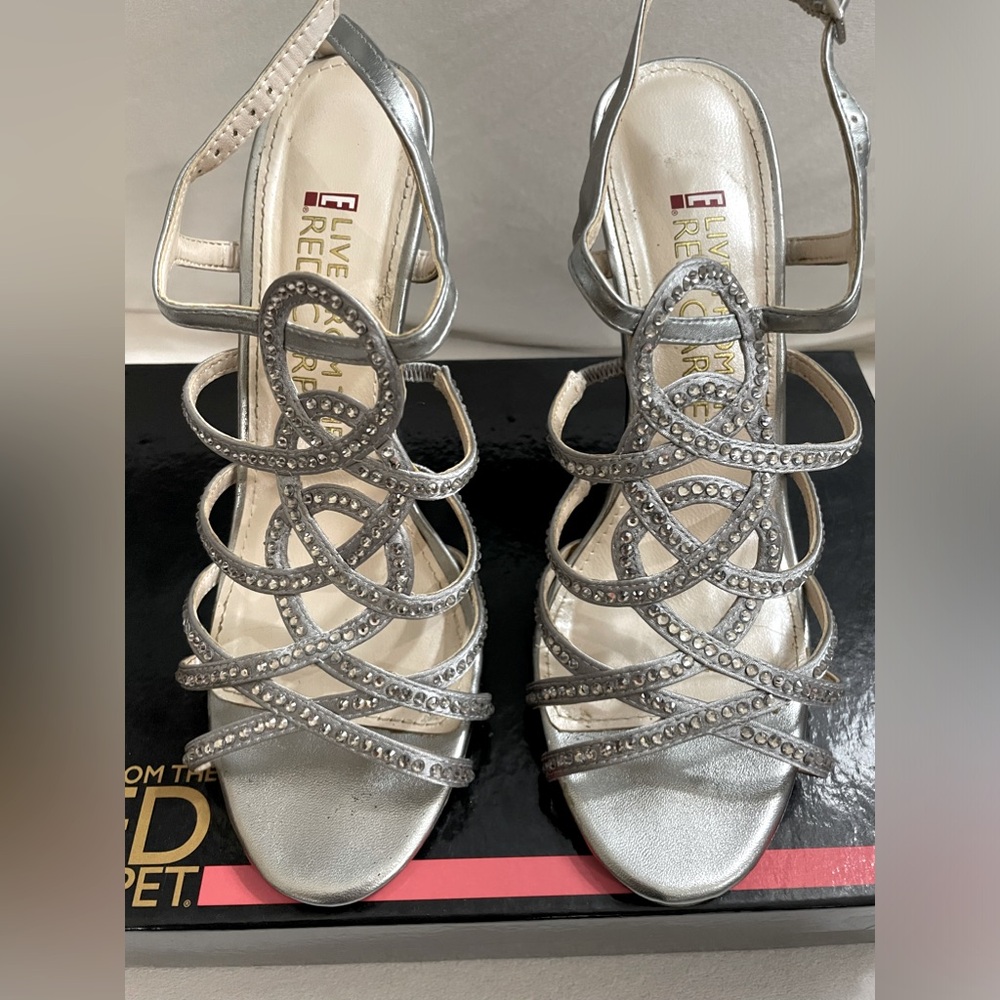 Live From Red Carpet Mercury Metallic Heels Size 6.5